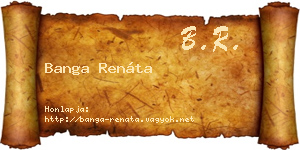 Banga Renáta névjegykártya