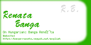 renata banga business card